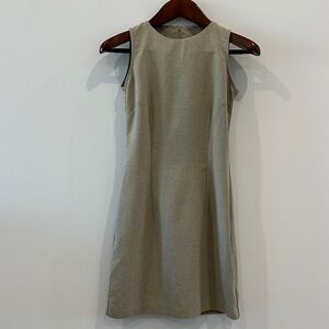 Fitted Khaki Sleeveless Dress